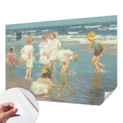 3D fototapeta z motivom otroštva na plaži