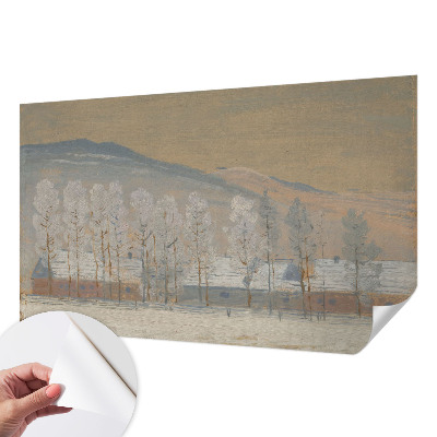 3D fototapeta z zimsko pokrajino