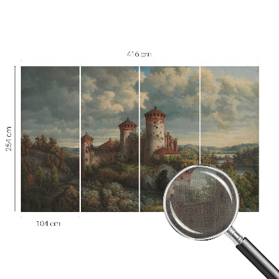 Samolepilna fototapeta za dnevno sobo z motivom romantične pokrajine