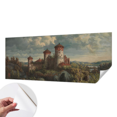 Samolepilna fototapeta za dnevno sobo z motivom romantične pokrajine