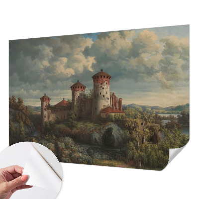 Samolepilna fototapeta za dnevno sobo z motivom romantične pokrajine
