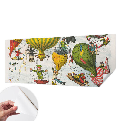 3D fototapeta z motivom potovanja z balonom