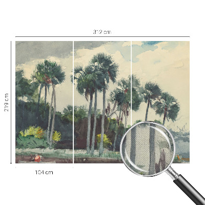 Fototapeta za otroško sobo z motivom eksotičnih palm
