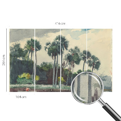 Fototapeta za otroško sobo z motivom eksotičnih palm