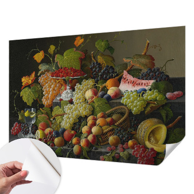Samolepilna fototapeta za spalnico z motivom sestave sadja