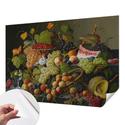 Samolepilna fototapeta za spalnico z motivom sestave sadja