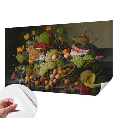 Samolepilna fototapeta za spalnico z motivom sestave sadja
