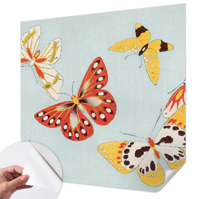 Samolepilna fototapeta za spalnico Umetniški metulji