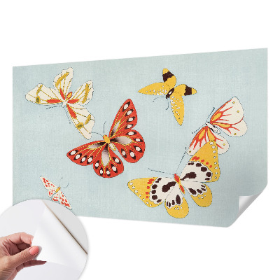 Samolepilna fototapeta za spalnico Umetniški metulji