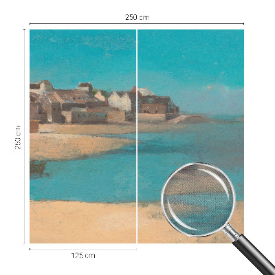 Otroška fototapeta z motivom mirne vasi