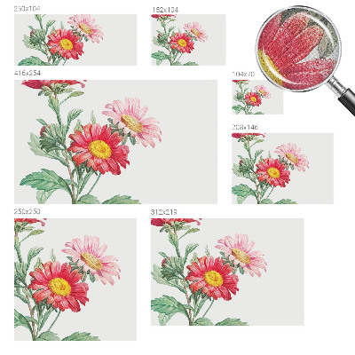 Samolepilna fototapeta z nežnim motivom cvetja