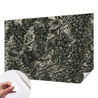 Samolepilna fototapeta z motivom grozdnega odtisa