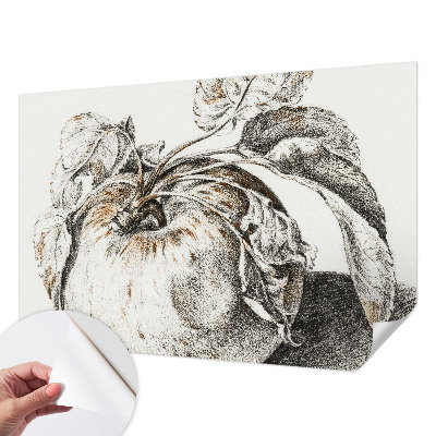 3D fototapeta z motivom jabolčnih listov