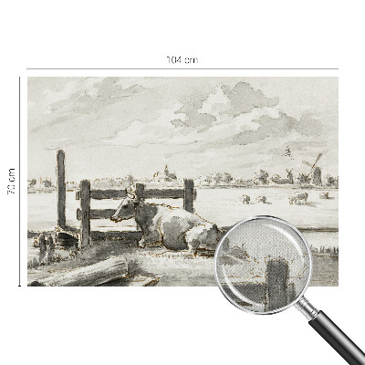 3D fototapeta s podeželsko idilo