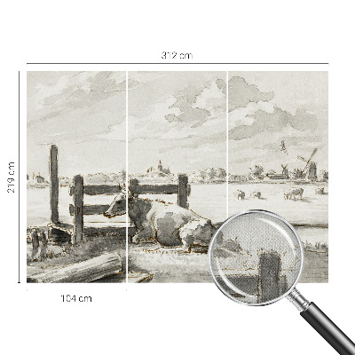 3D fototapeta s podeželsko idilo