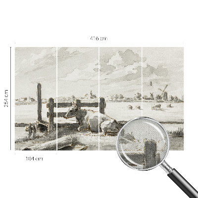 3D fototapeta s podeželsko idilo