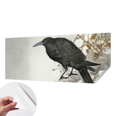 Otroška fototapeta s krokarjem med cvetjem