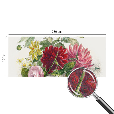 Samolepilna fototapeta za spalnico z motivom šopka rož