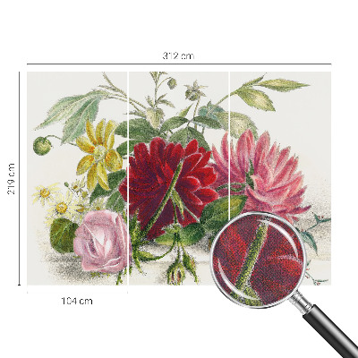 Samolepilna fototapeta za spalnico Šopek rož