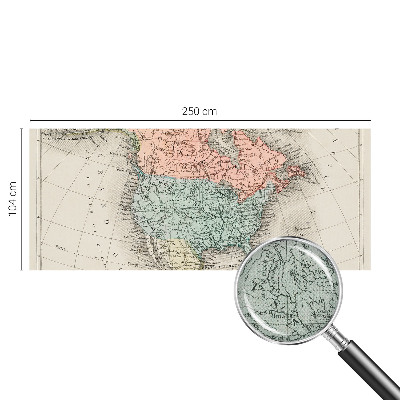 3D fototapeta Zgodovinski zemljevid