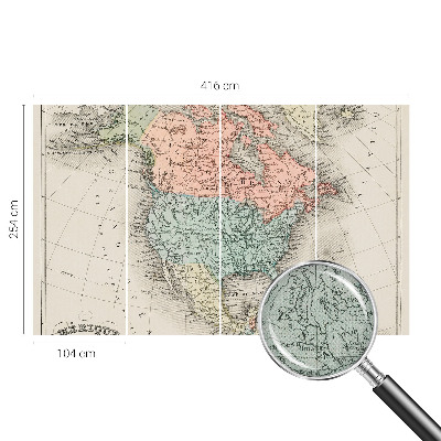 3D fototapeta Zgodovinski zemljevid