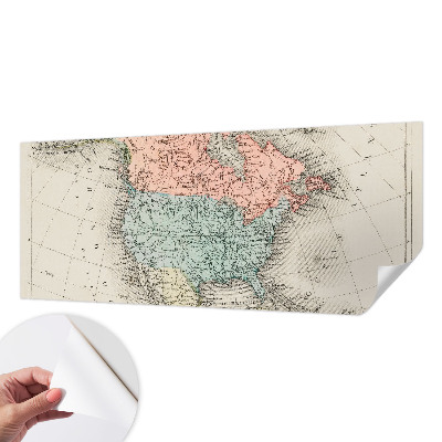 3D fototapeta s podobo zgodovinskega zemljevida