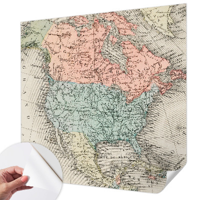 3D fototapeta s podobo zgodovinskega zemljevida