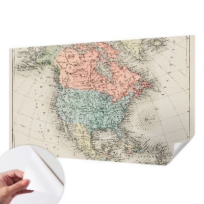 3D fototapeta s podobo zgodovinskega zemljevida