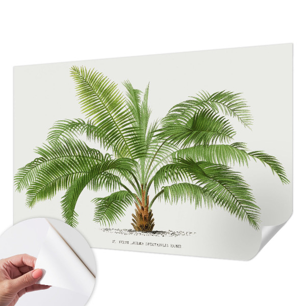 Samolepilna fototapeta za spalnico z motivom sijoče palme