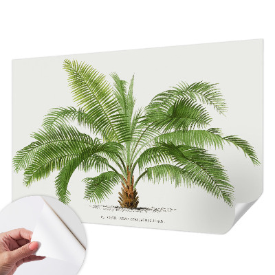 Samolepilna fototapeta za spalnico z motivom sijoče palme