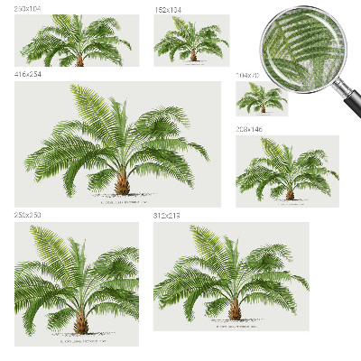 Samolepilna fototapeta za spalnico z motivom sijoče palme