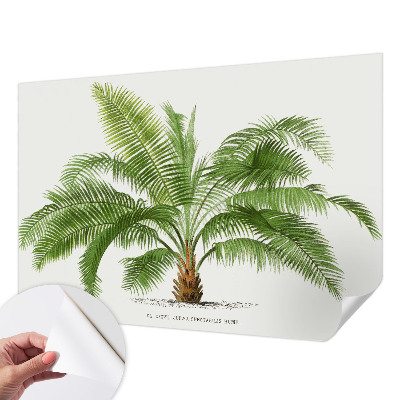 Samolepilna fototapeta za spalnico z motivom sijoče palme