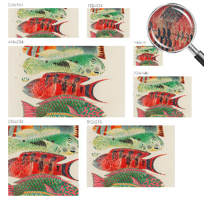 3D fototapeta z motivom eksotičnih rib