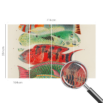 3D fototapeta z motivom eksotičnih rib