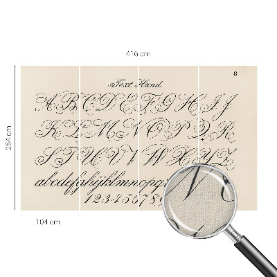 Fototapeta za otroško sobo z motivom kaligrafskega pisanja