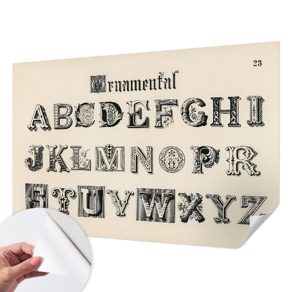 Samolepilna fototapeta za dnevno sobo Dekorativne črke