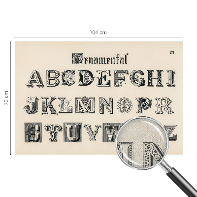 Samolepilna fototapeta za dnevno sobo Dekorativne črke