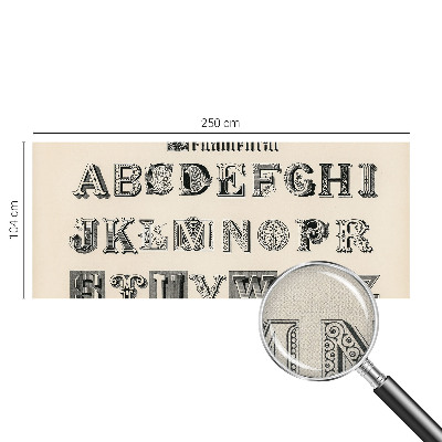 Samolepilna fototapeta za dnevno sobo z dekorativnimi črkami