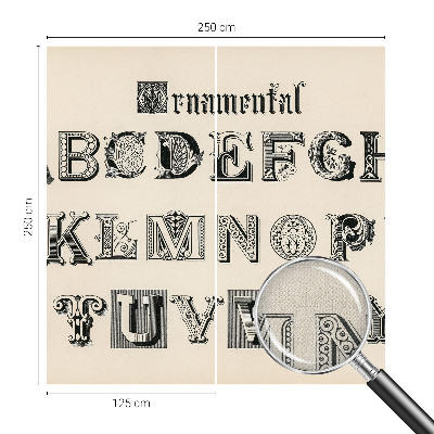 Samolepilna fototapeta za dnevno sobo Dekorativne črke