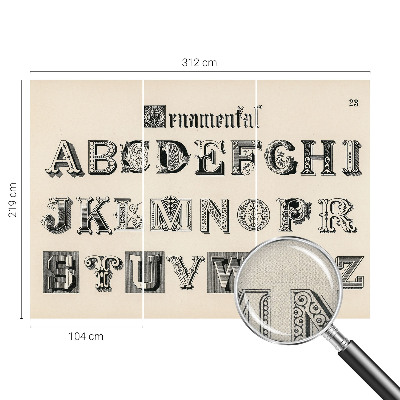 Samolepilna fototapeta za dnevno sobo Dekorativne črke