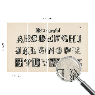 Samolepilna fototapeta za dnevno sobo Dekorativne črke