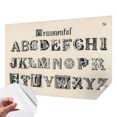 Samolepilna fototapeta za dnevno sobo Dekorativne črke