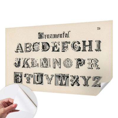 Samolepilna fototapeta za dnevno sobo Dekorativne črke