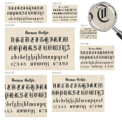 Samolepilna fototapeta Gotske črke