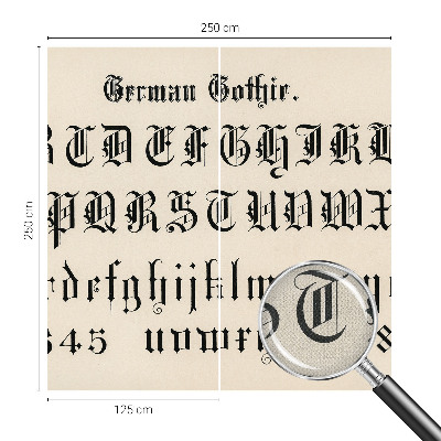 Samolepilna fototapeta Gotske črke
