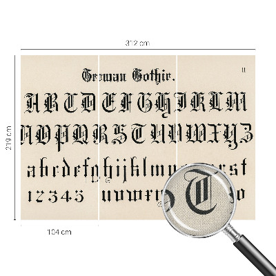 Samolepilna fototapeta Gotske črke