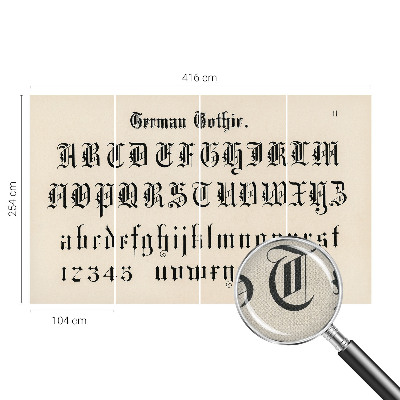 Samolepilna fototapeta Gotske črke