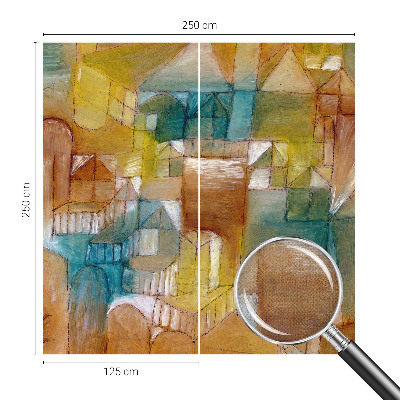 Samolepilna fototapeta za dnevno sobo z motivom geometrijskih struktur