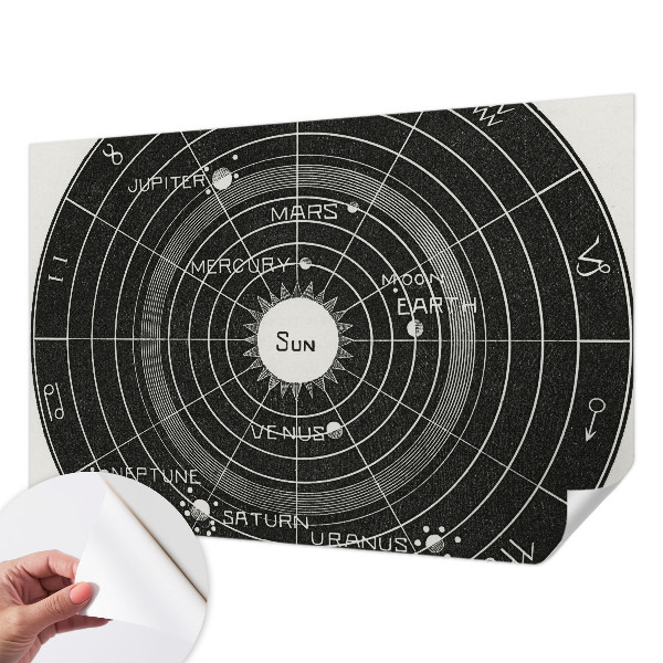 3D fototapeta s kozmičnim diagramom