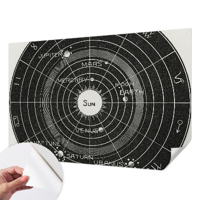3D fototapeta s kozmičnim diagramom